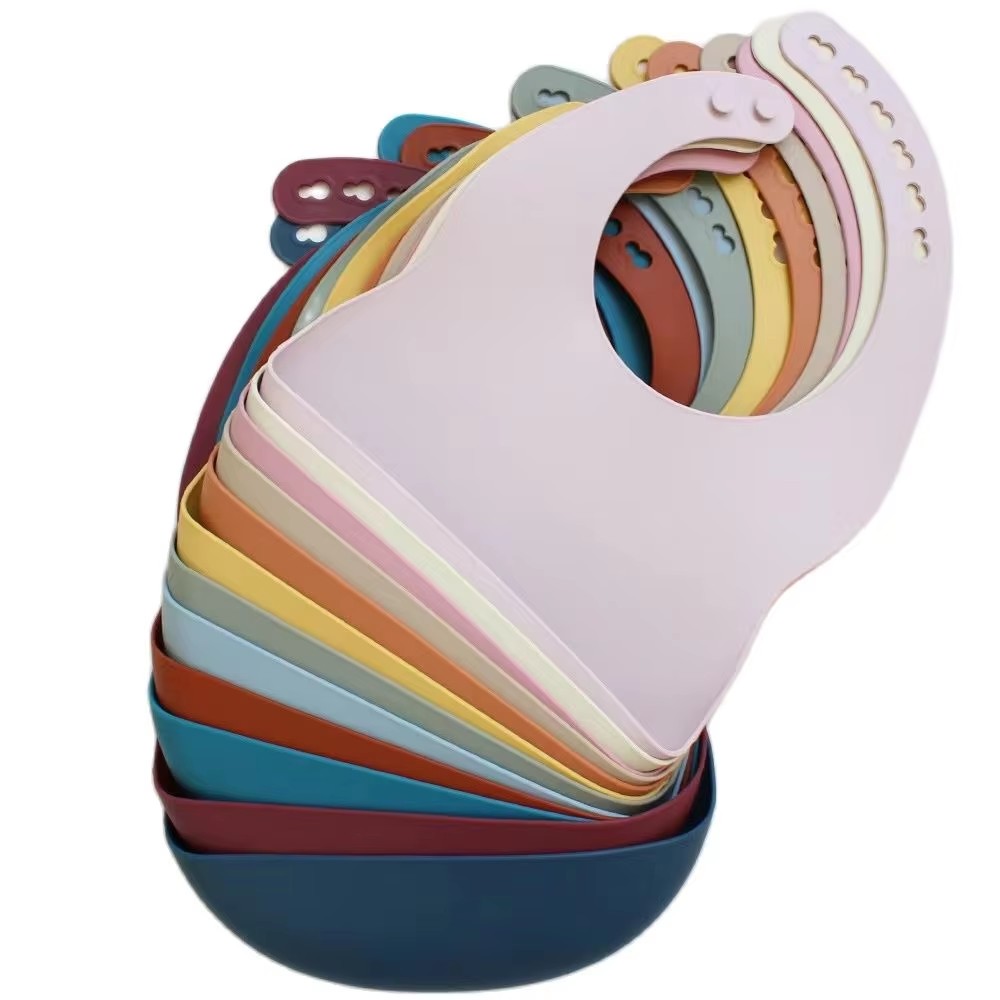 Waterproof Baby Bibs Silicone - Baby Silicone Tray Bib Waterproof Soft