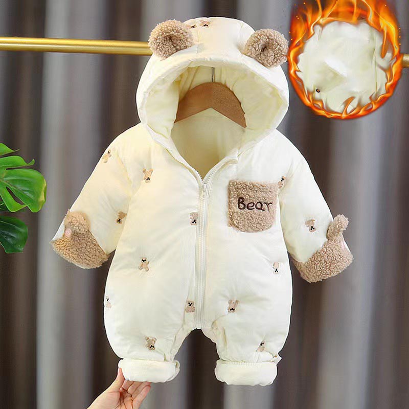 Cotton Baby Onesies Zipper - Winter Newborn Baby Romper Thicken Cotton
