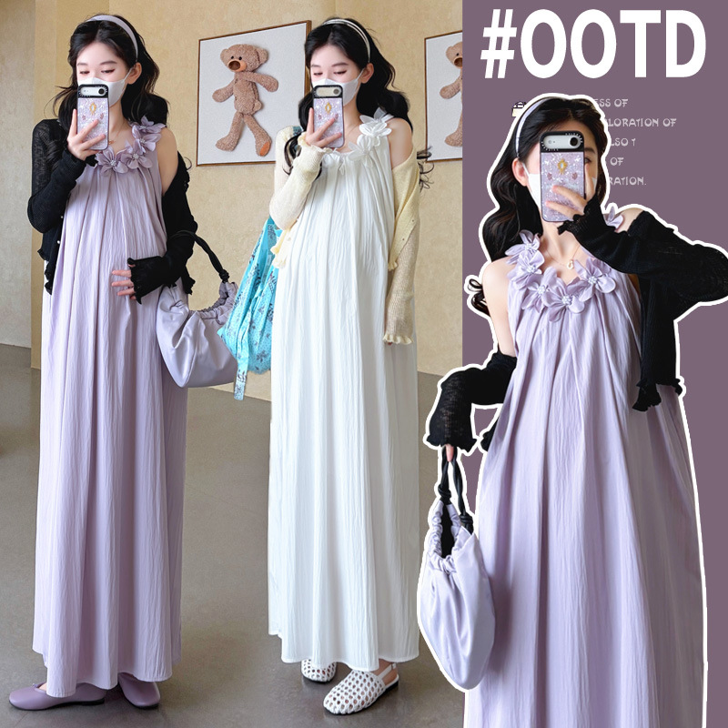 Maternity Wear - Maternity Suit Summer 2026 Flower Decoration
