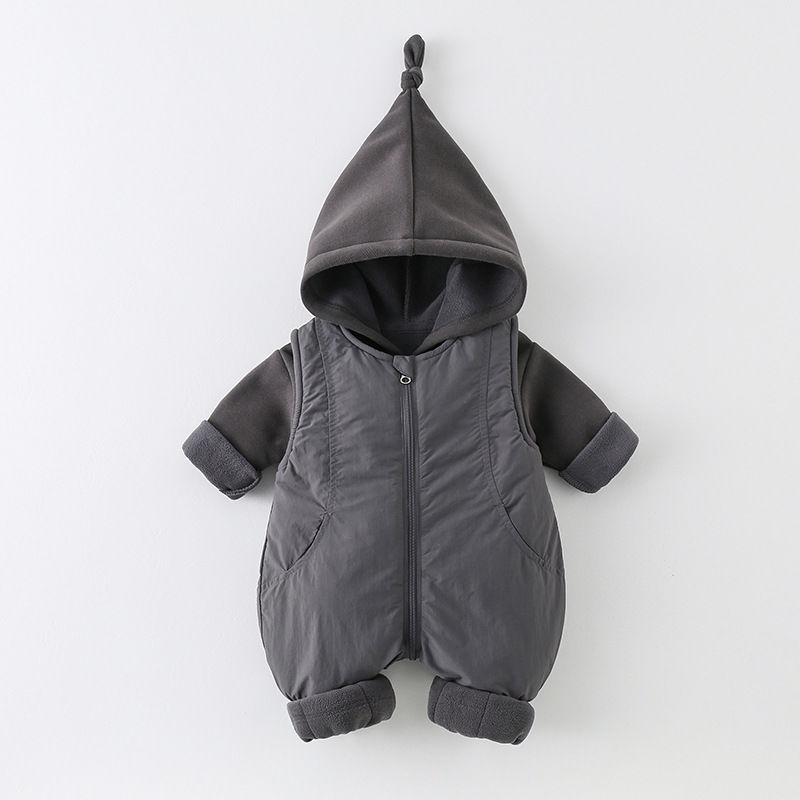 Cotton Baby Onesies Zipper - Winter Thickened Cotton Baby Romper Unisex