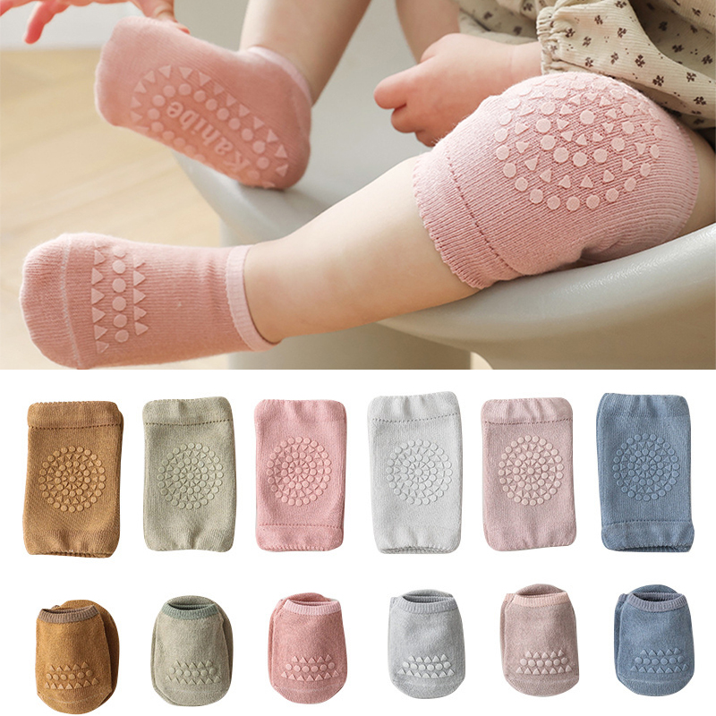 Unisex Baby Socks Non Slip - Safety Baby Knee Pads Socks Set