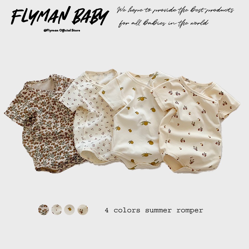 Newborn Baby Girl Romper Floral - Newborn Girls Boys Baby Romper Fruit