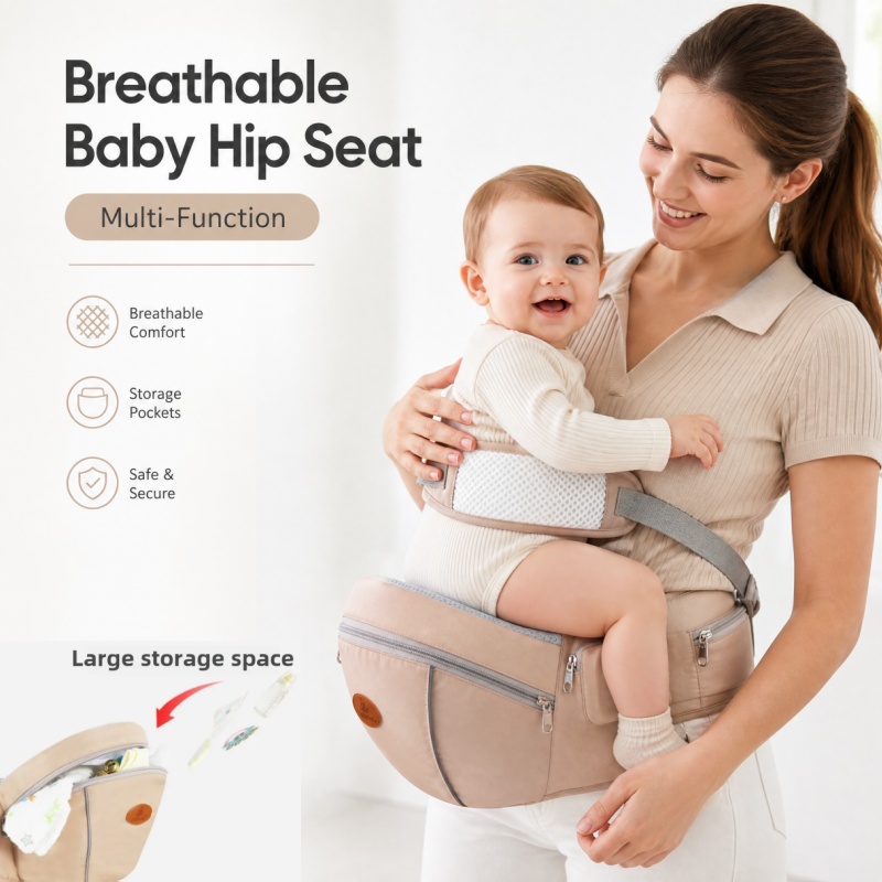 Ergonomic Baby Carrier Newborn To Toddler - Ergonomic Breathable Baby Hip Seat Carrier