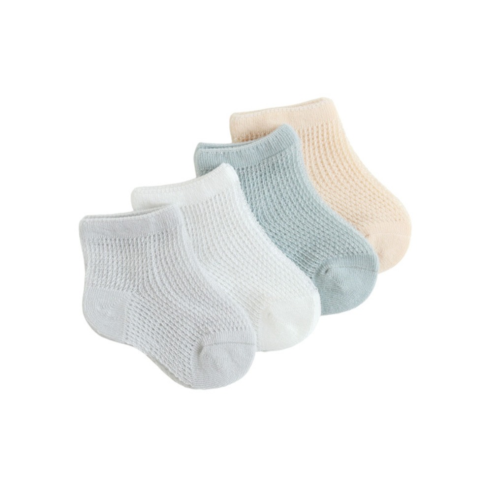 Unisex Baby Socks Non Slip - 4Pairs New Cotton Baby Ruffle Socks