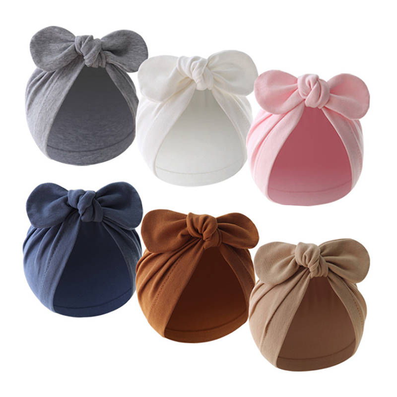Infant Beanie Hat With Ears - Cute Bunny Ears Baby Turban Hat