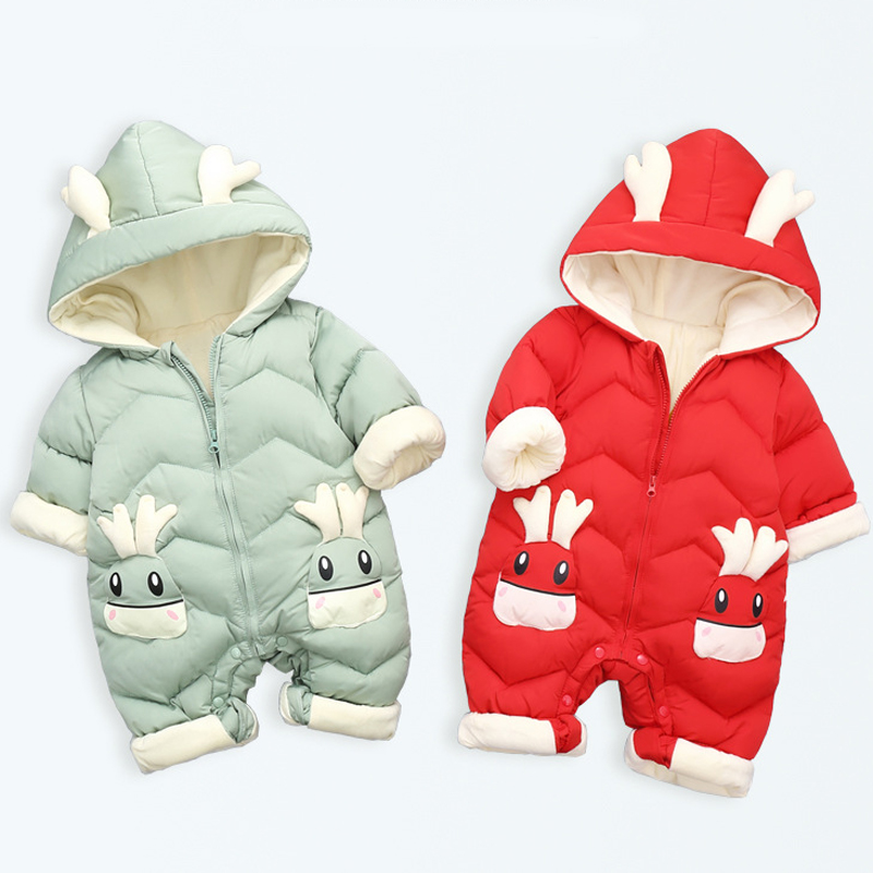Cotton Baby Onesies Zipper - 1-3Y Infant Thick Velvet Rompers Clothing