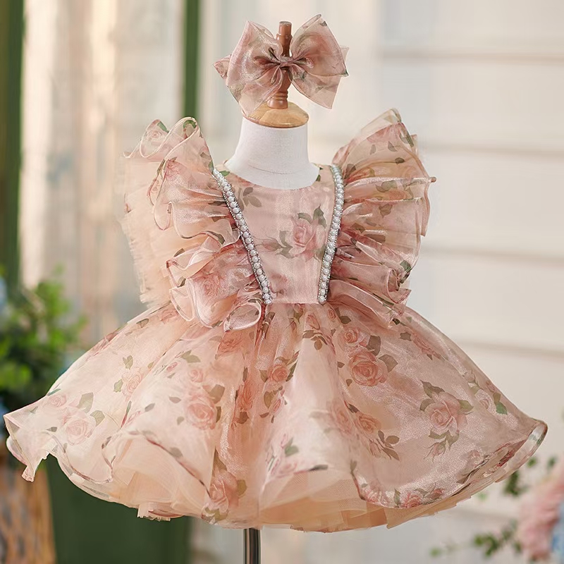 Toddler Girl Tulle Party Dress - Dreamy Vow J225 Stunning Champagne Girl