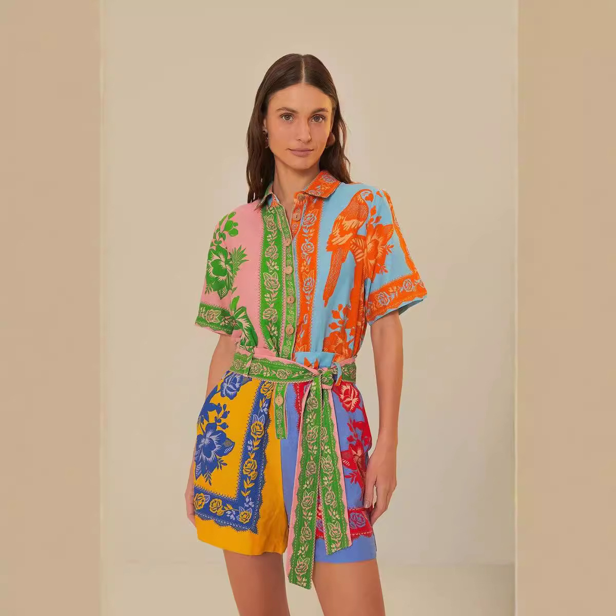 Maternity Wear - Fashionable Casual Stripe Lin Romper Women's