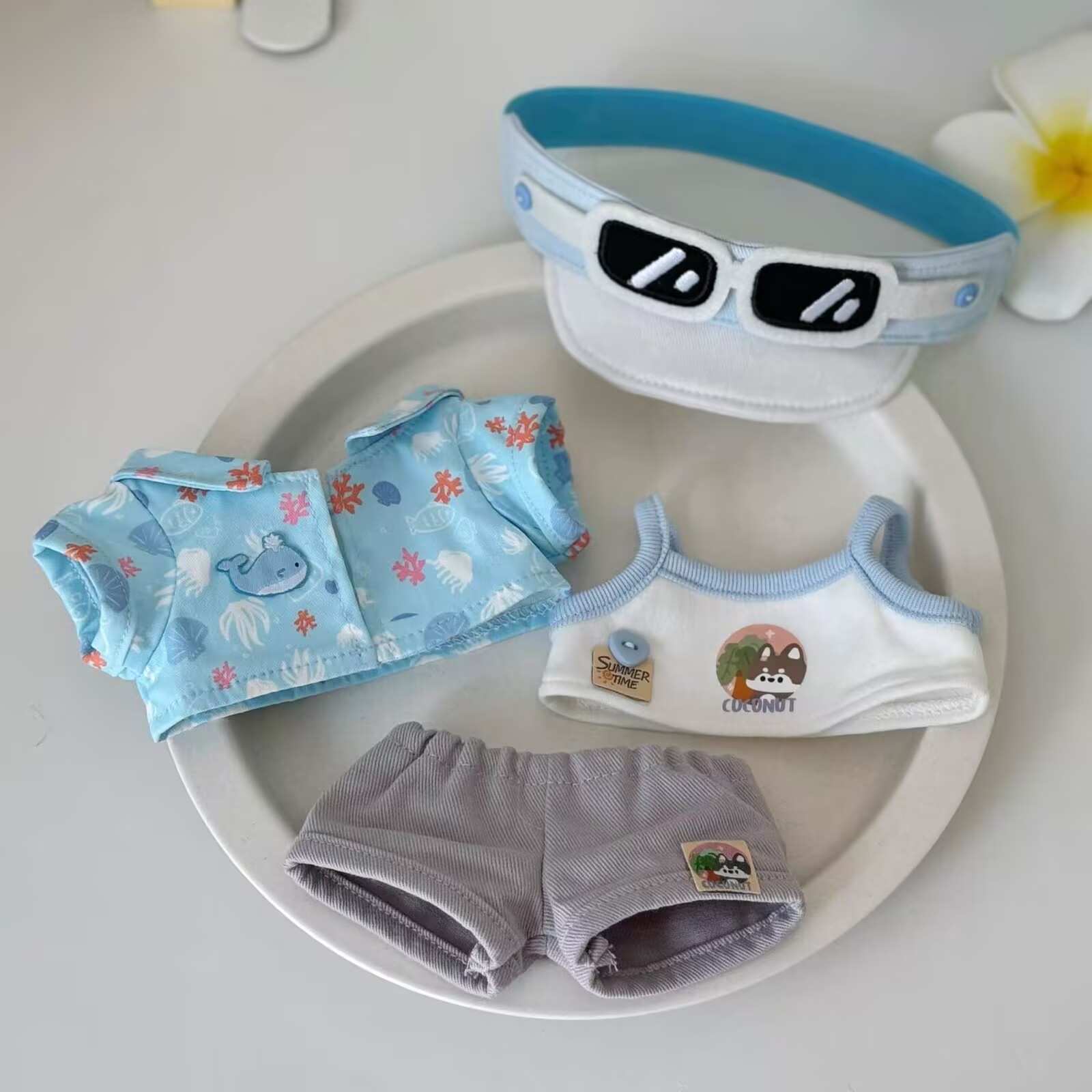 Baby Clothes - 20cm baby dress, Coconut Unknown Island