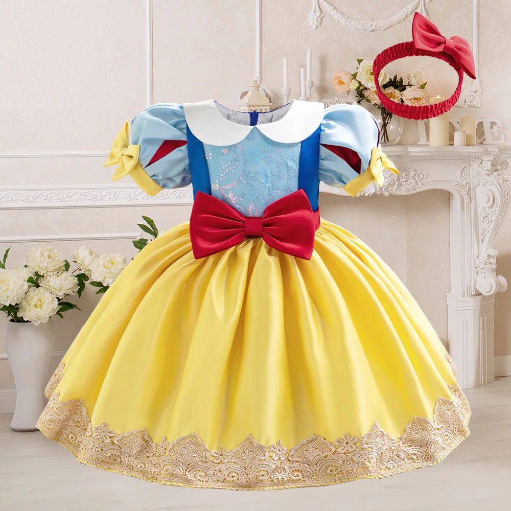 Toddler Girl Tulle Party Dress - Yellow Tutu Party Dress For Girls