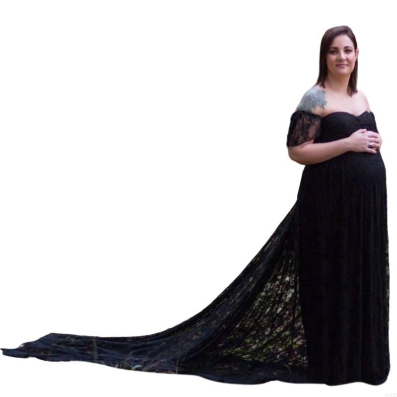 Maternity Wear - CORB Formal Maternity Dress Breathable Acrylic