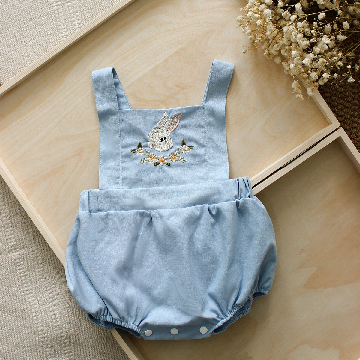 Summer Newborn Baby Girls Romp - Baby Summer Linen Sleeveless Jumpsuit ulasan dan harga