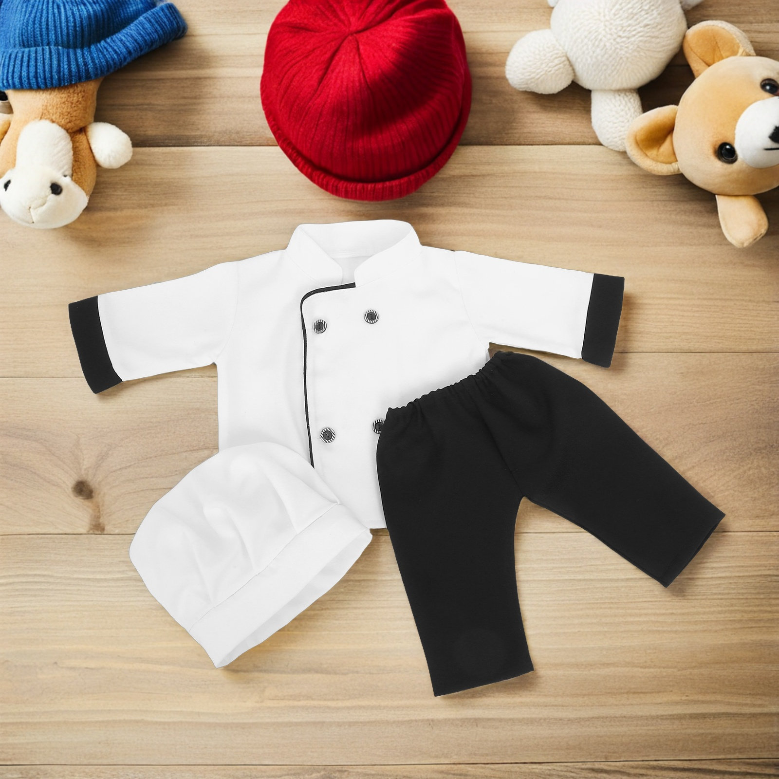 1Set Infant Chef Costume for B - Infant Photography Props Outfit ulasan dan harga