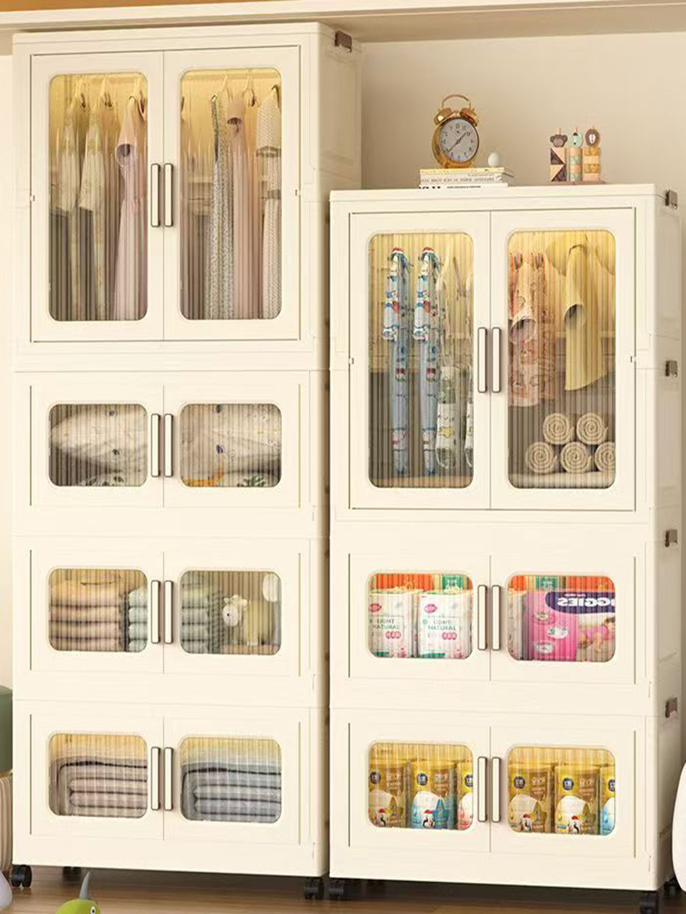 Folding storage cabinet home c - Baby Clothes ulasan dan harga