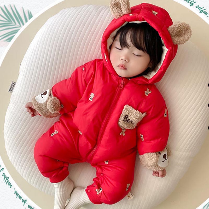 Winter Newborn Baby Romper Thi - Cotton Baby Onesies Zipper ulasan dan harga