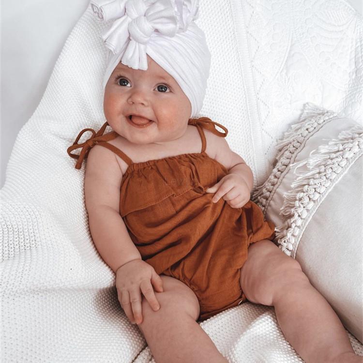 Summer Baby Girl Clothes Rompe - Baby Summer Linen Sleeveless Jumpsuit ulasan dan harga