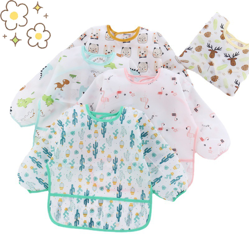 Baby Silicone Cartoon Bib 0-6  - Waterproof Baby Bibs Silicone ulasan dan harga