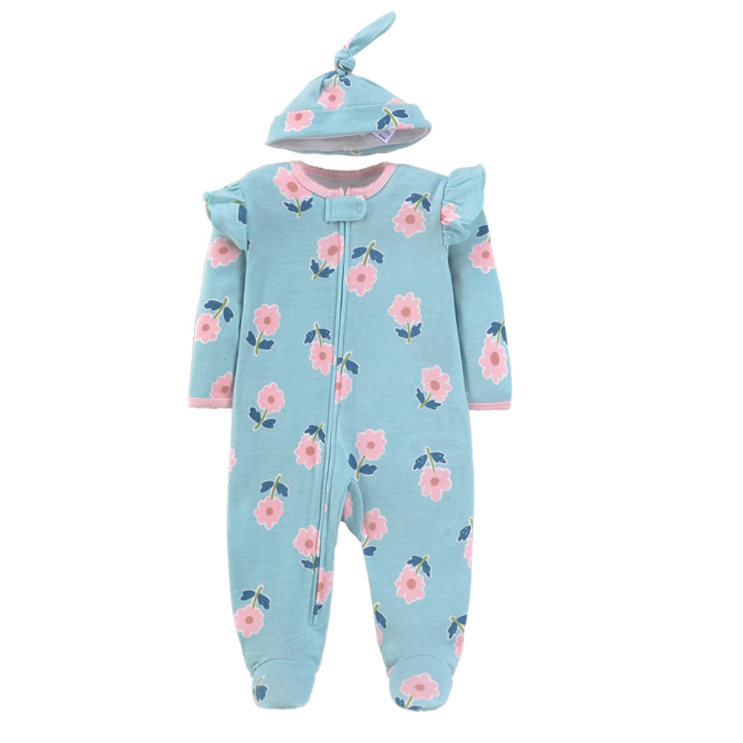 Newborn Baby Pure Cotton Rompe - Cotton Baby Onesies Zipper ulasan dan harga