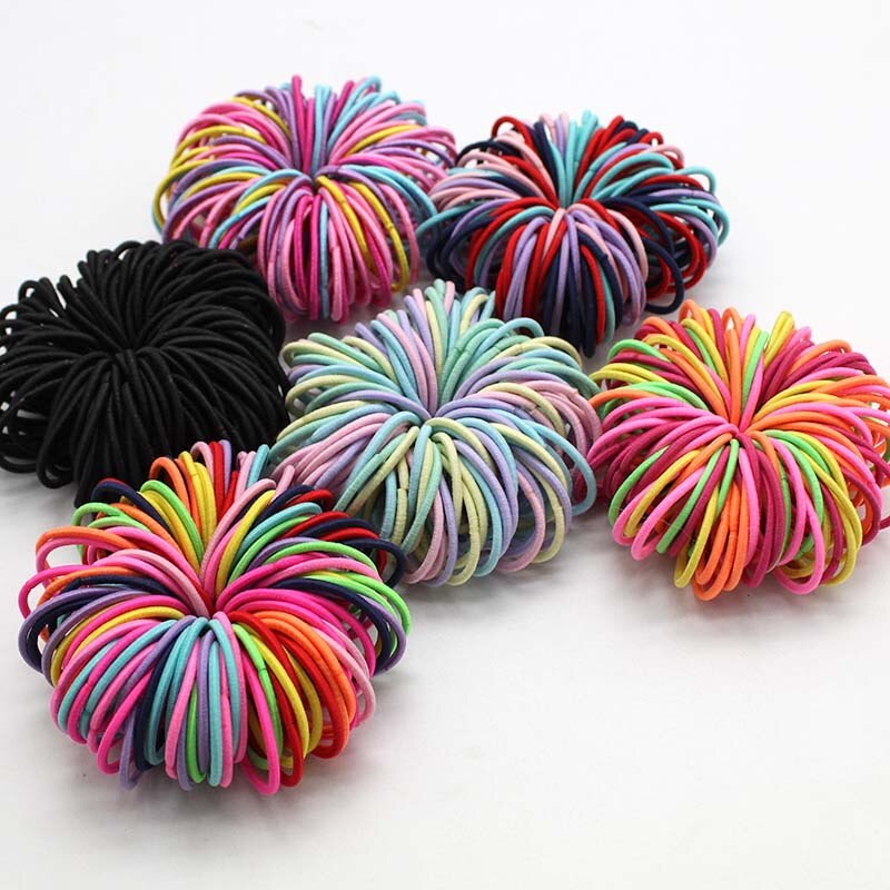 100pcs Hair Bands Girl Candy C - Baby Gear ulasan dan harga