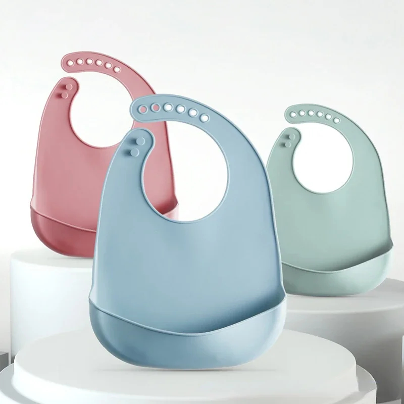 1/2pcs Baby Bib Adjustable Wat - Waterproof Baby Bibs Silicone ulasan dan harga