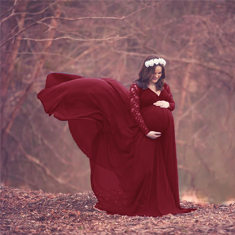New Lace Chiffon Maternity Pho - Maternity Wear ulasan dan harga