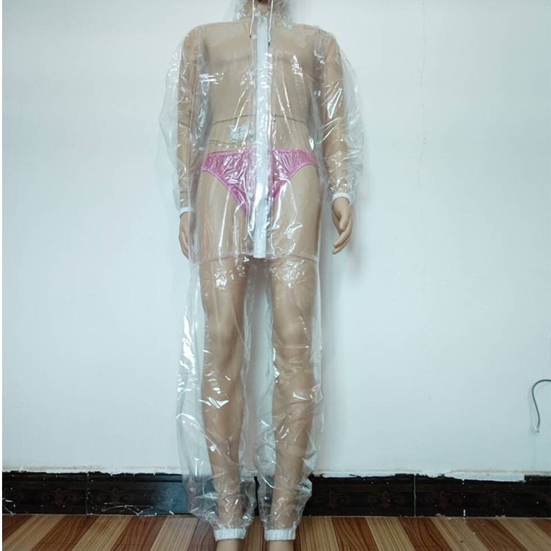 Sexy PVC Transparent Zipper Pl - Diapering ulasan dan harga