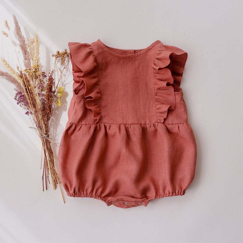 Summer Newborn Infant Baby Gir - Baby Summer Linen Sleeveless Jumpsuit ulasan dan harga