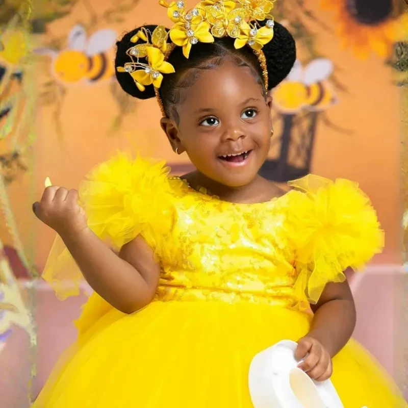 Customized Pink Flower Girl Dr - Toddler Girl Tulle Party Dress ulasan dan harga