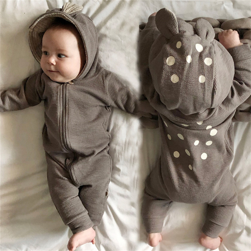 Spring Autumn Unisex Baby Cute - Cotton Baby Onesies Zipper ulasan dan harga