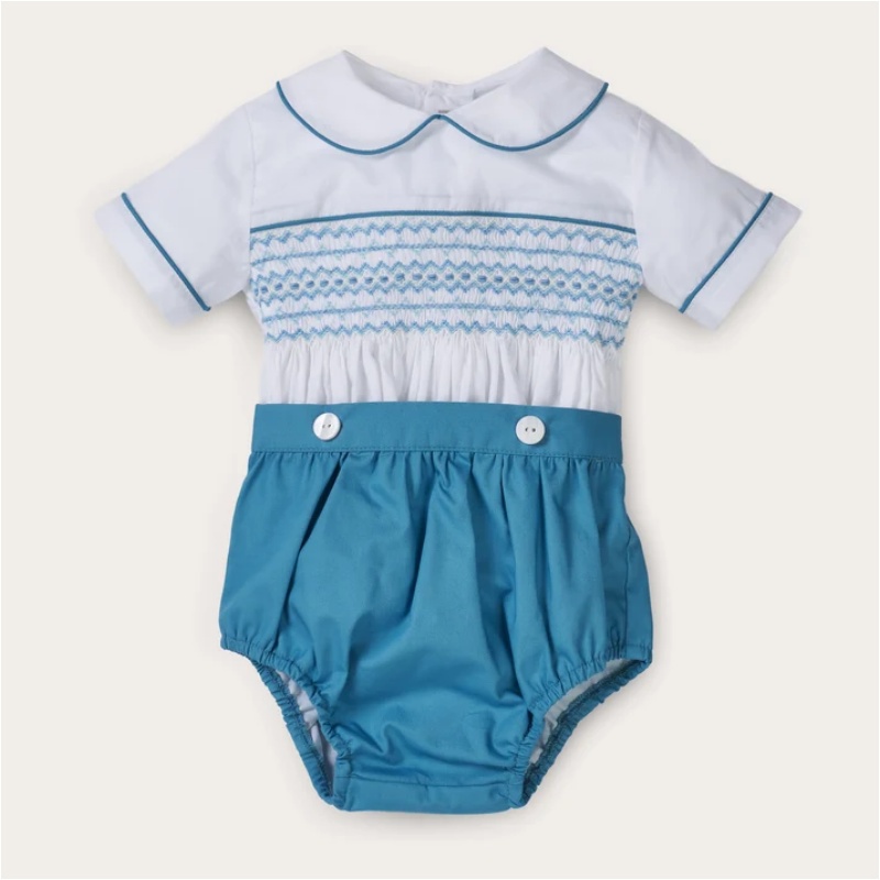 0-6Y Summer Baby Boy Hand Smoc - Baby Boy Suit Set Baptism ulasan dan harga