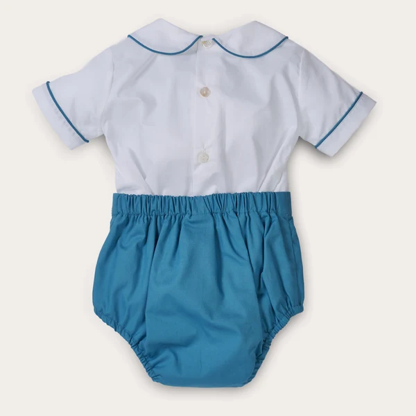 0-6Y Summer Baby Boy Hand Smoc - Baby Boy Suit Set Baptism ulasan dan harga
