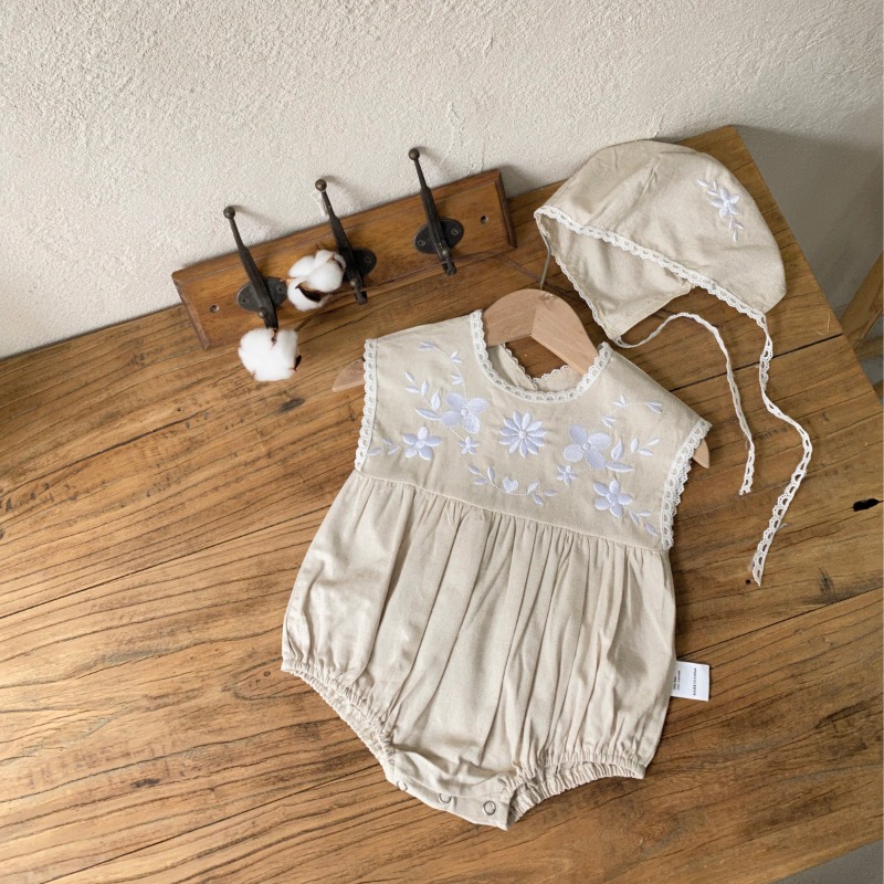 ZOETOPKID Summer Toddler Baby  - Baby Summer Linen Sleeveless Jumpsuit ulasan dan harga