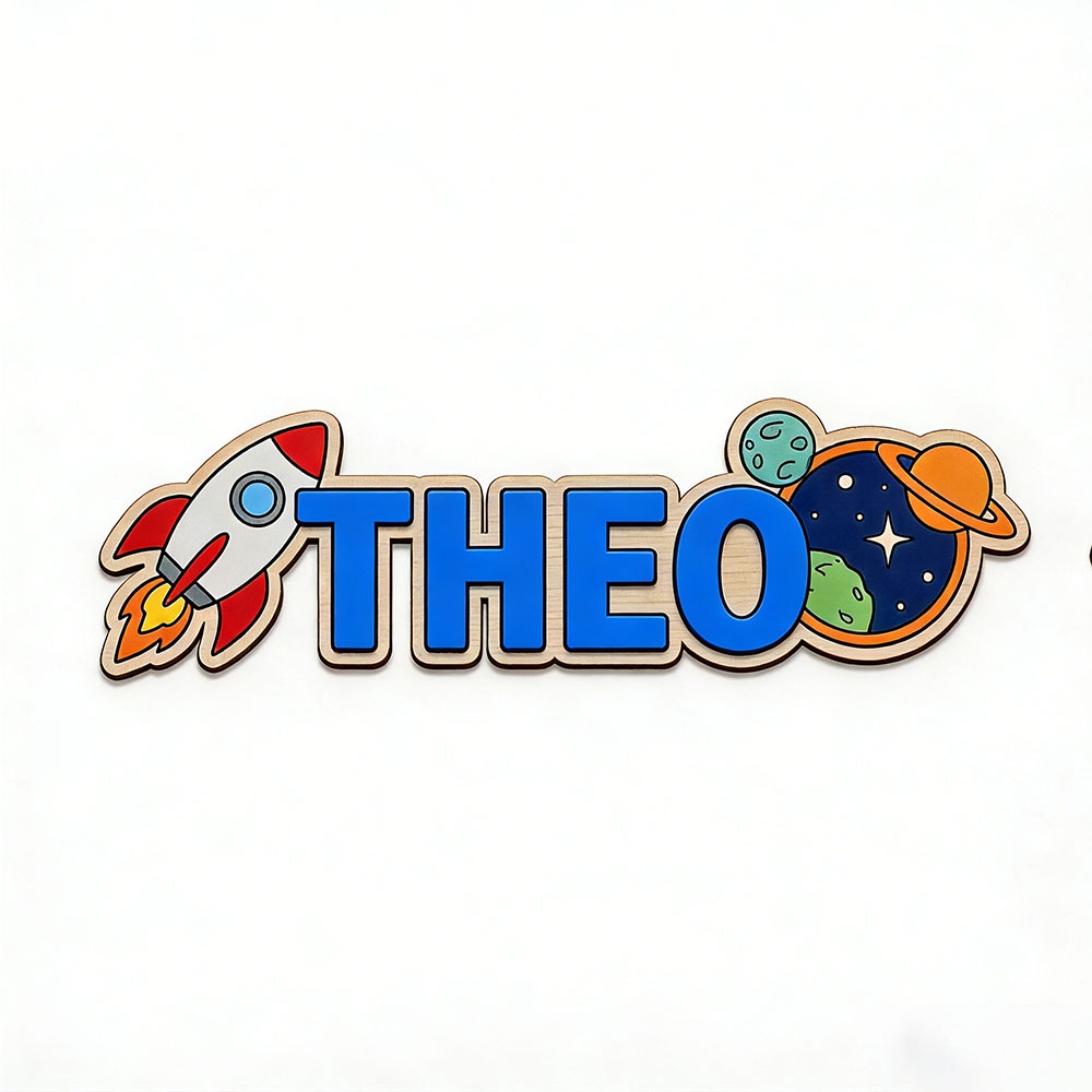 Personalized Space Rocket Name - Nursery ulasan dan harga