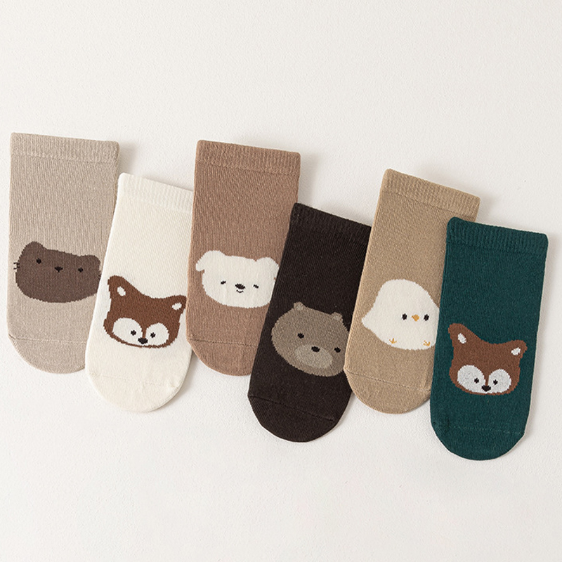 6Pairs Cute Cartoon Animal Bab - Unisex Baby Socks Non Slip ulasan dan harga