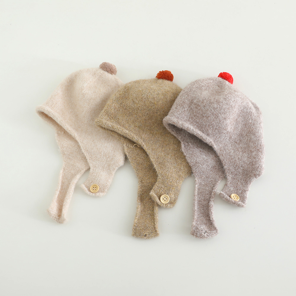 Winter Knitted Baby Earflap Ha - Infant Beanie Hat With Ears ulasan dan harga