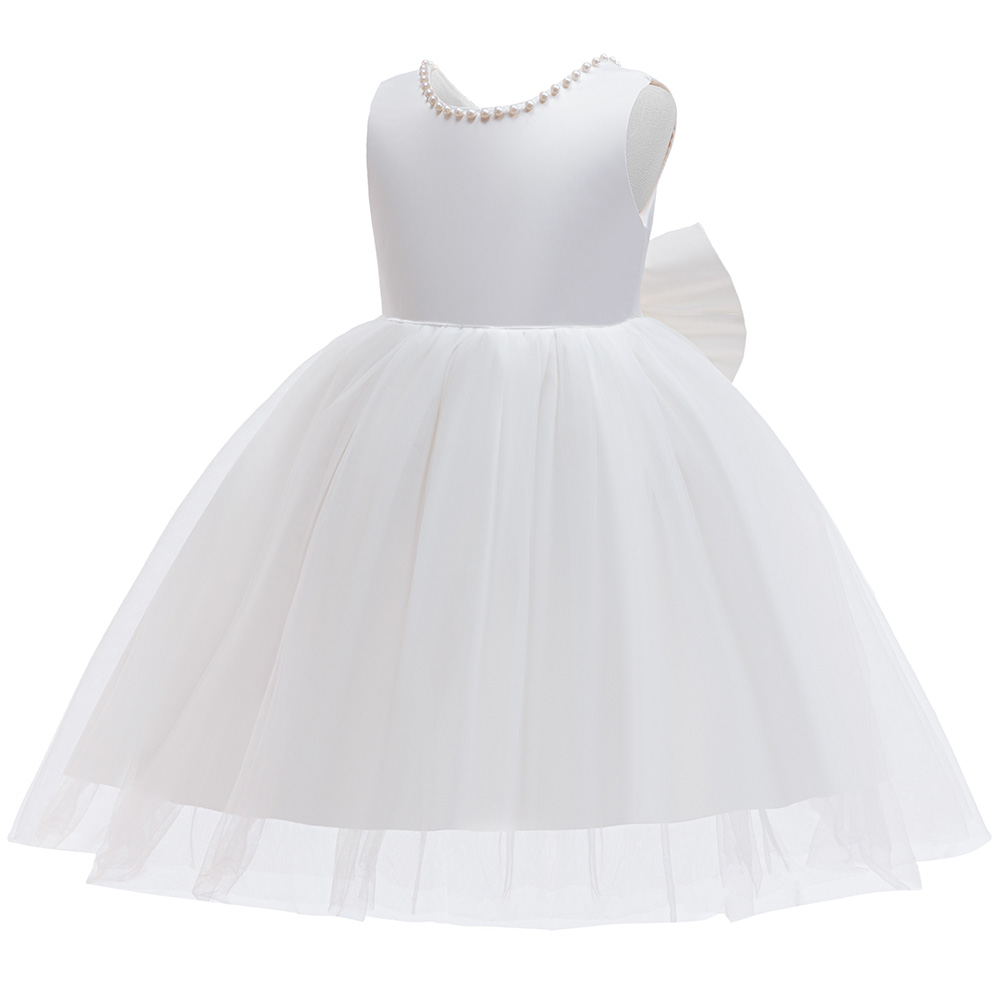 Girls Elegant White Communion  - Toddler Girl Tulle Party Dress ulasan dan harga