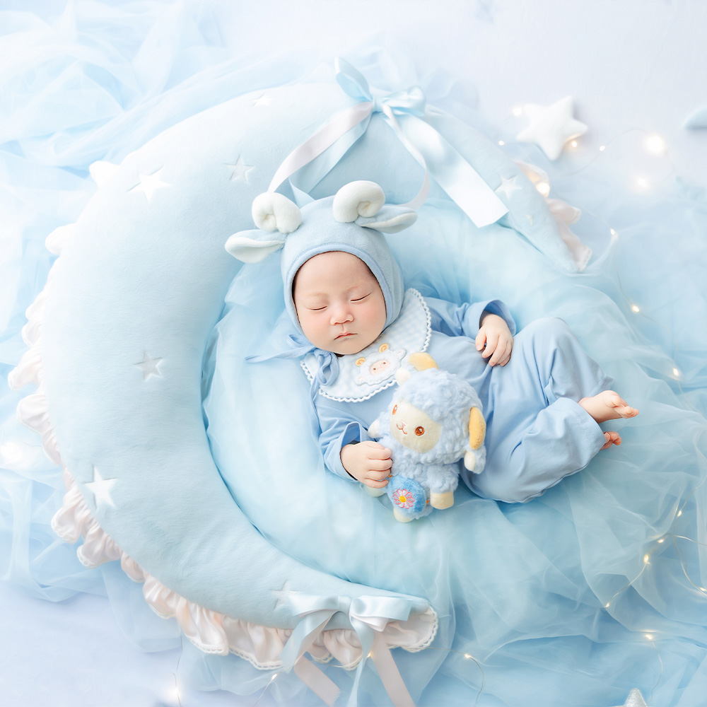 Blue Sheep Newborn Photography - Infant Photography Props Outfit ulasan dan harga