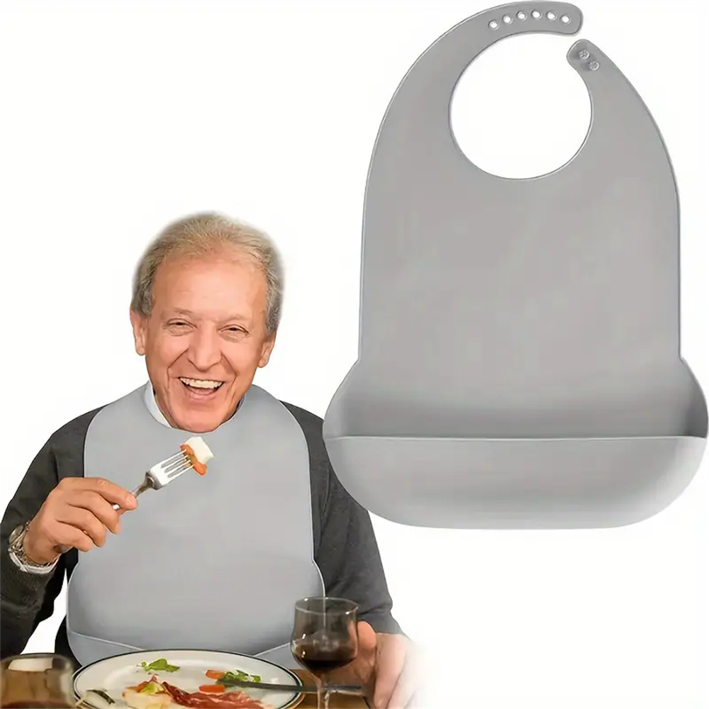 Large Silicone Adult Bibs Wate - Waterproof Baby Bibs Silicone ulasan dan harga