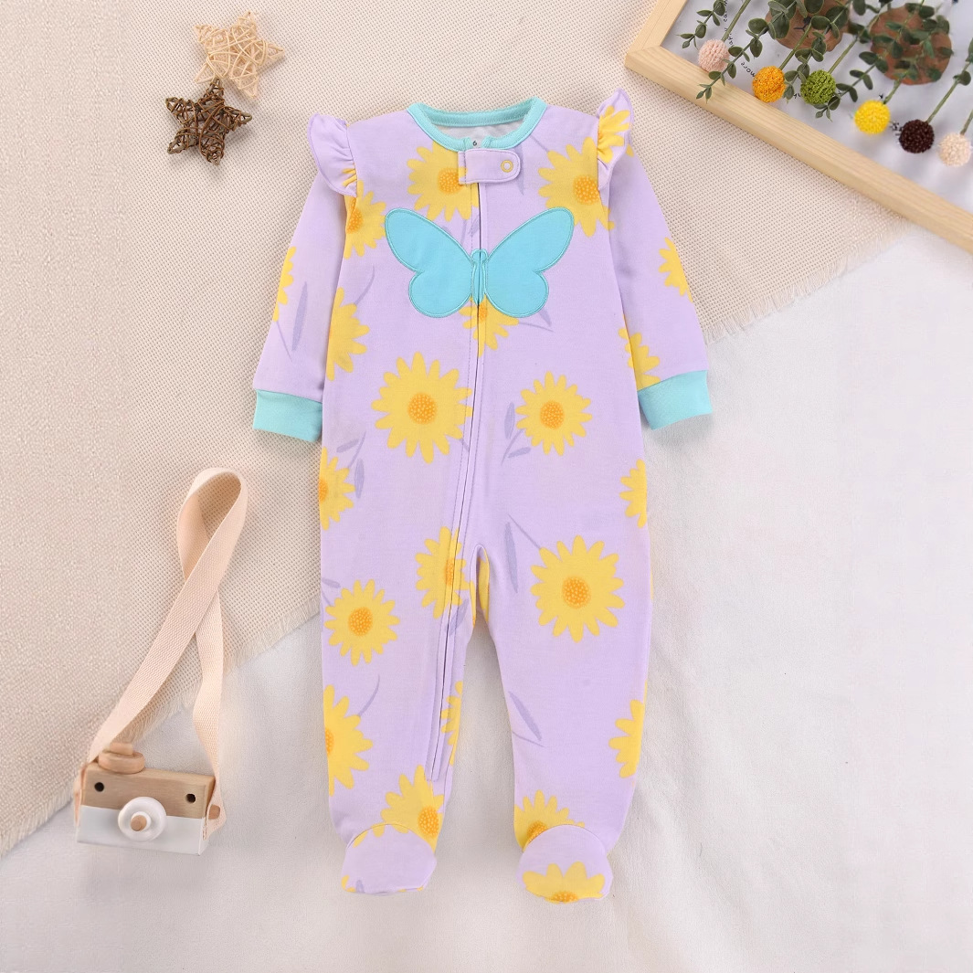 Newborn Baby Pure Cotton Rompe - Cotton Baby Onesies Zipper ulasan dan harga