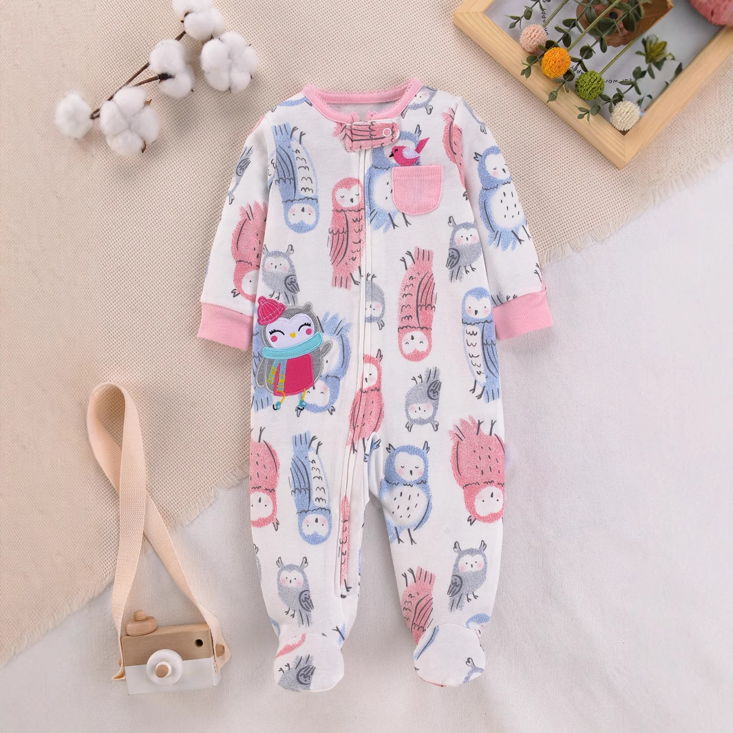 Newborn Baby Pure Cotton Rompe - Cotton Baby Onesies Zipper ulasan dan harga