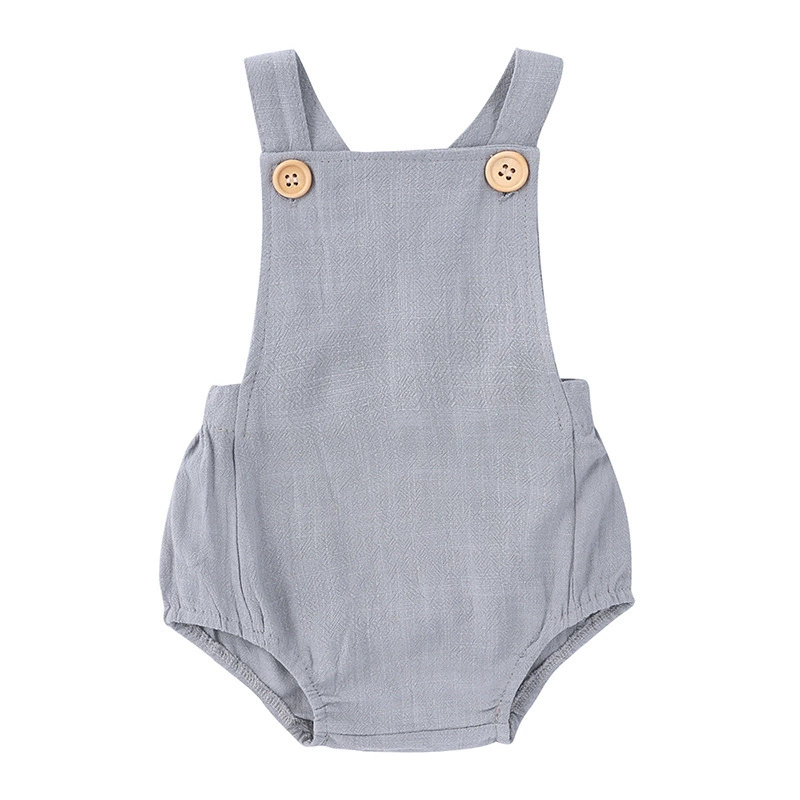 2025 Summer Newborn Baby Boys  - Baby Summer Linen Sleeveless Jumpsuit ulasan dan harga