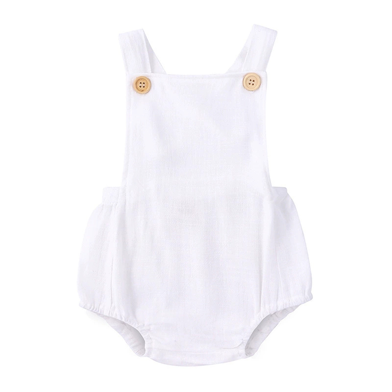 2025 Summer Newborn Baby Boys  - Baby Summer Linen Sleeveless Jumpsuit ulasan dan harga