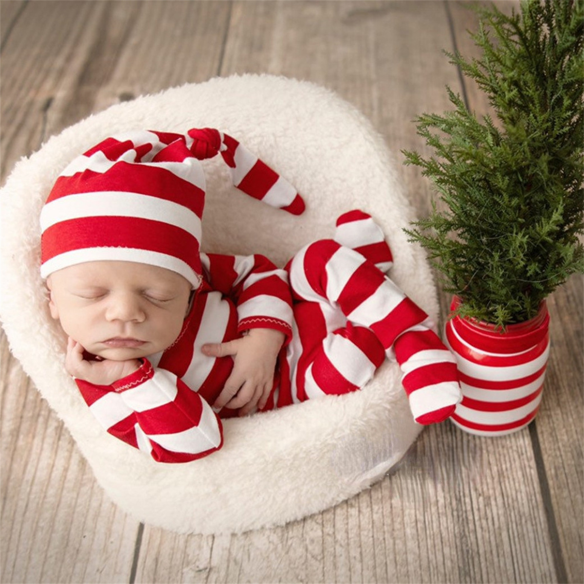 Ylsteed Newborn Red Jumpsuit w - Infant Photography Props Outfit ulasan dan harga