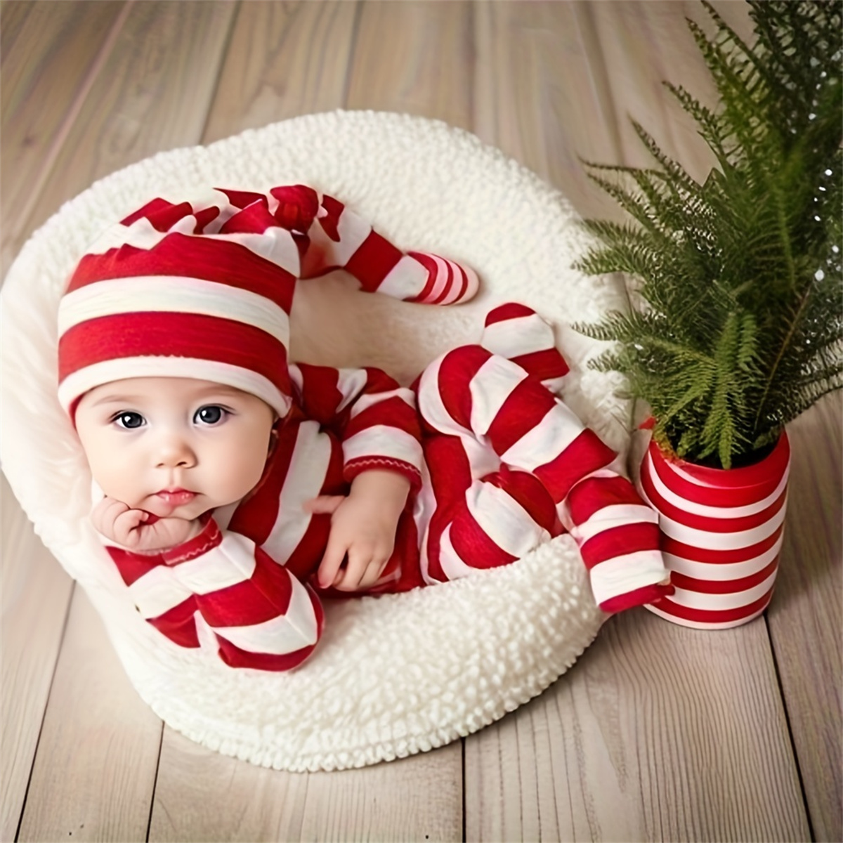 Ylsteed Newborn Red Jumpsuit w - Infant Photography Props Outfit ulasan dan harga