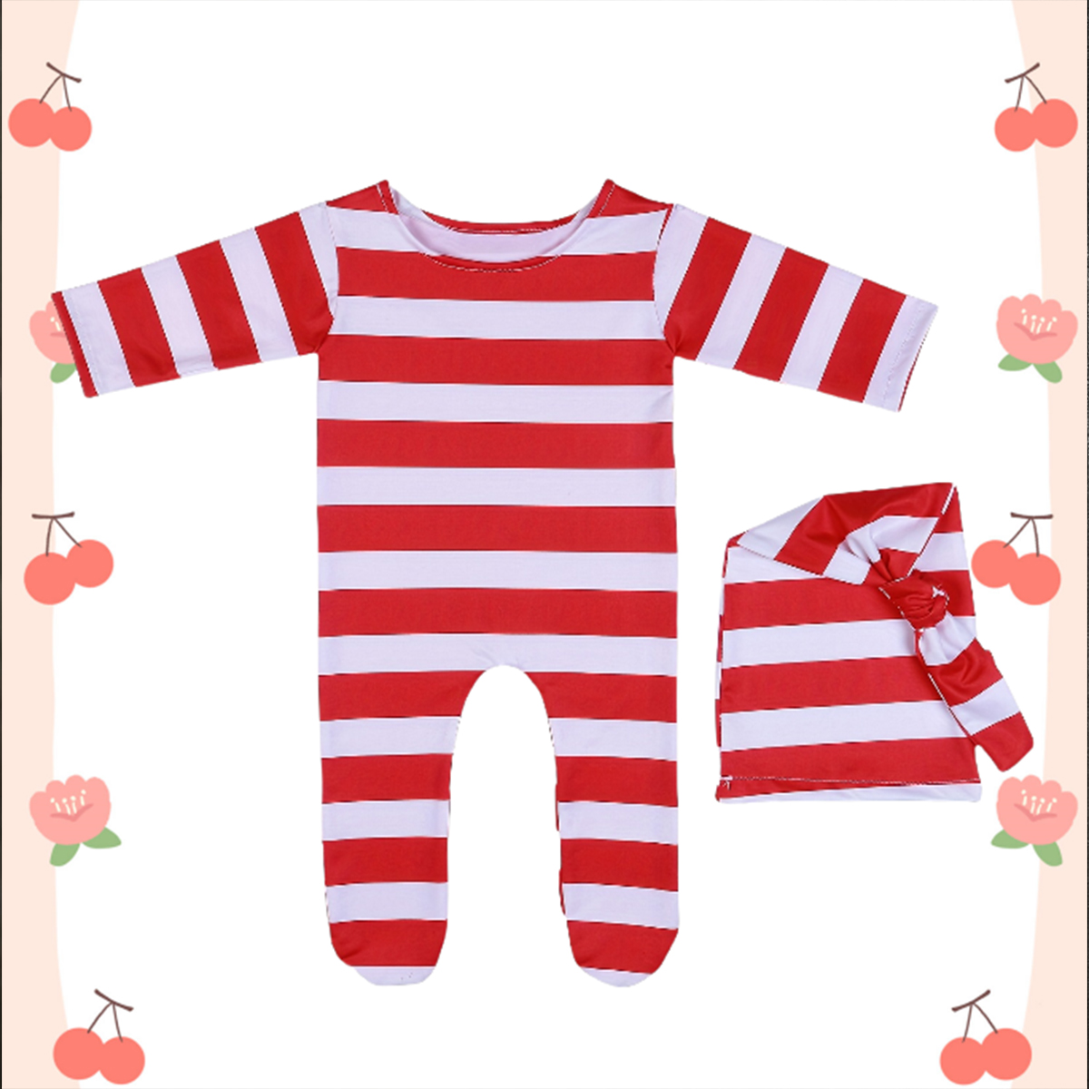 Ylsteed Newborn Red Jumpsuit w - Infant Photography Props Outfit ulasan dan harga