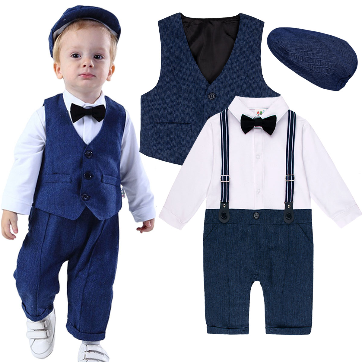 Baby Boy Clothes 0-24M Baby Bo - Baby Boy Suit Set Baptism ulasan dan harga