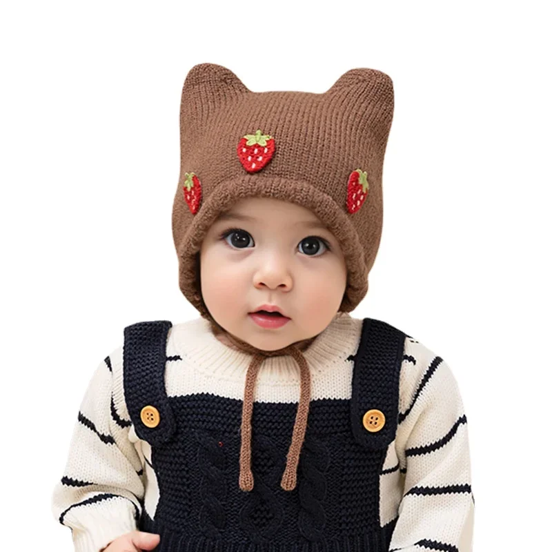 New Autumn Winter Baby Girl Ha - Infant Beanie Hat With Ears ulasan dan harga