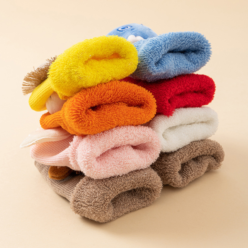 1/3/5Pairs Thick Loop Terry Ba - Unisex Baby Socks Non Slip ulasan dan harga