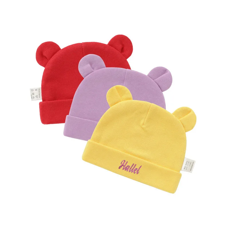 Unisex Customized Baby Name Be - Infant Beanie Hat With Ears ulasan dan harga