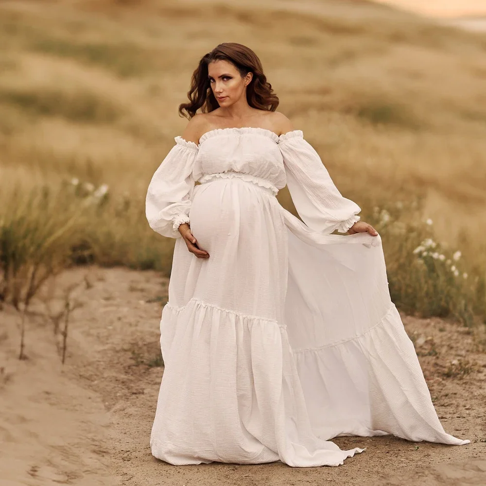 Sexy Off Shoulder Retro Matern - Maternity Wear ulasan dan harga
